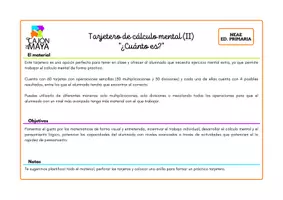 Vista previa - Tarjetas / Manipulativos - Tarjetero de cálculo mental (II) - multip. y divisiones - página 1