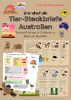 Vorschau - Stundenentwürfe - Tier-Steckbriefe Australien - Deckblatt