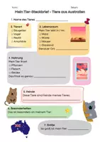 Vorschau - Stundenentwürfe - Tier-Steckbriefe Australien - Seite 1