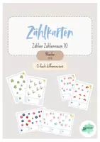 Vorschau - Stationenlernen - Zählkarten Zahlenraum 10 - 3-fach differendiert - Freiarbeit - Deckblatt