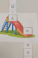 Vorschau - Arbeitsblätter - Leserutschix - Leserutsche mit Buchstabenstreifen -auch geschlossene Silben! - Seite 1