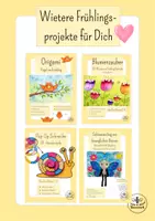 Vorschau - Mal- und Bastelvorlagen - Materialpaket Fensterdeko Frühling - Tiere mit beweglichen Beinen - Kunst Klasse 1-2 - Seite 3