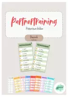 Vorschau - Arbeitsblätter - Partnertraining Präteritum bilden - Partnerarbeit, Zeitformen - Deckblatt