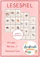 Vorschau - Spiele - Heimische Tiere - Lesespiel "Ich habe... Wer hat...?" - Deckblatt