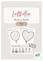 Vorschau - Mal- und Bastelvorlagen - Würfel-Kunstprojekt Luftballon - Fasching, Karneval,Vertretungsstunde - Deckblatt
