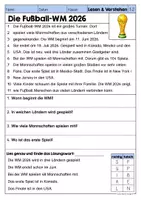 Vorschau - Arbeitsblätter - Lesen & Verstehen - Fußball WM 2026 (Klasse 1-5) - Seite 3
