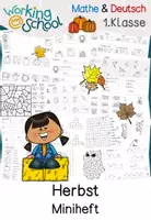 Vorschau - Arbeitsblätter - Herbst | Deutsch & Mathematik | Miniheft | Klasse 1 - Deckblatt