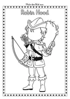Vorschau - Mal- und Bastelvorlagen - Robin Hood Ausmalbild - Deckblatt