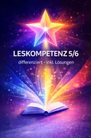 Vorschau - Arbeitsblätter - Lesekompetenz 5-6 3fach Diff., 2 Texte + LÖSUNGEN - Deckblatt