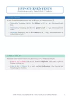 Vorschau - Arbeitsblätter - Hypothesentests Komplett-Paket: Links, Rechts, Beidseitig & Testfehler - Deckblatt