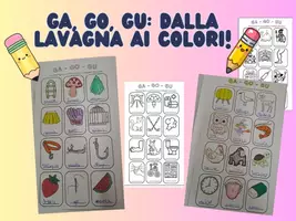 anteprima - Materiale di supporto/inclusione - Ga, Go, Gu: dalla lavagna ai colori! - Pagina di copertina