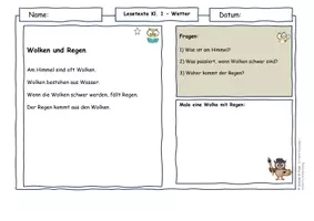 Vorschau - Arbeitsblätter - Wetter Klasse 1–4 Materialpaket | Differenzierte Lesetexte zu Klima, Regen, Extremwetter mit Lösungen - Seite 3