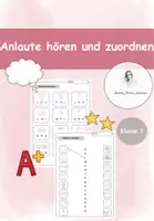 Vorschau - Arbeitsblätter - Anlaute erkennen und zuordnen - Deutsch Klasse 1 - Deckblatt