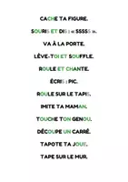Aperçu - Apprentissages en autonomie - Petits ordres rigolos à lire et à exécuter ! - Page 2