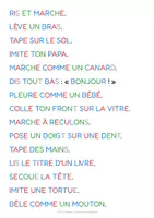 Aperçu - Apprentissages en autonomie - Petits ordres rigolos à lire et à exécuter ! - Page de couverture