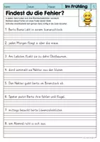 Vorschau - Arbeitsblätter - Lesen & Schreiben | Rechtschreibung, Satzbau, Grammatik - Im Frühling (Klasse 2-3) - Seite 2