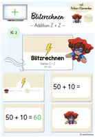 Vorschau - Fördermaterial/Inklusion - Materialpaket: Blitzrechnen (Digitale Tafel) - Addition & Subtraktion ZR 100 (Mathe Klasse 2) - Seite 1