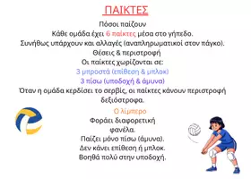 Προεπισκόπηση - Πλάνο μαθήματος / Υλικό για τον εκπαιδευτικό - Πετοσφαίριση – Βασικοί Κανονισμοί - Σελίδα 1