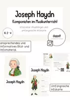 Vorschau - Unterrichtsreihen - Joseph Haydn - Infoposter + Infokarte | Komponisten im Musikunterricht (Klasse 2-4) - Deckblatt