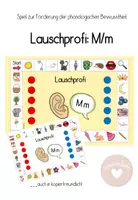 Vorschau - Spiele - Lauschprofi M/m: Lernspiel zur Förderung der Lautanalyse - Deckblatt