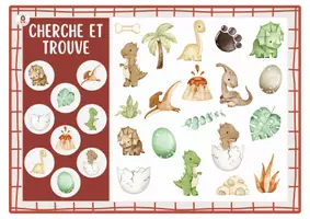 Aperçu - Apprentissages en autonomie - 24. 11 cherche et trouve — Les dinos 2026 - Page 1
