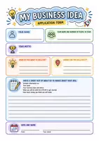 Vorschau - Arbeitsblätter - My business idea worksheet - Seite 1