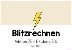 Vorschau - Präsentationen/Tafelbilder - Blitzrechnen (Digitale Tafel) - Addition ZE + E (Übung ZÜ) (ZR 100) (Mathe Klasse 2) - Seite 3