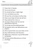 Vorschau - Arbeitsblätter - Lesespaziergang Weihnachten | Leseverständnis Klasse 2-4 | Deutsch - Seite 1