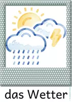Vorschau - Bildkarten - Flashcards German/DaZ für Wetter/Weather - Seite 1