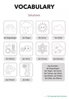 Vorschau - Arbeitsblätter - Vokabelübung - German/DaZ zum Thema Wetter/Weather - Seite 1