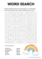Vorschau - Arbeitsblätter - Word Search/Suchsel - German/DaZ zum Thema Wetter/Weather - Deckblatt