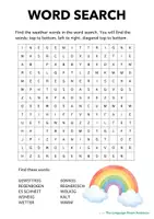 Vorschau - Arbeitsblätter - Word Search/Suchsel - German/DaZ zum Thema Wetter/Weather - Seite 2
