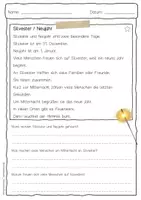 Vorschau - Arbeitsblätter - Sachtext Silvester Neujahr - Seite 1