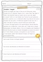 Vorschau - Arbeitsblätter - Sachtext Silvester Neujahr - Seite 3