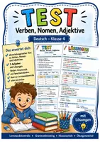 Vorschau - Test - Test Wortarten Klasse 4 - Deckblatt