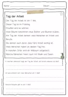 Vorschau - Arbeitsblätter - Sachtext Tag der Arbeit - Seite 1