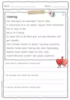Vorschau - Arbeitsblätter - Sachtext Vatertag - Seite 1