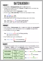 Vorschau - Merkblätter - Merkblatt: Satzglieder - Deckblatt