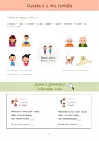 Vorschau - Arbeitsblätter - Familie / la mia famiglia + maskuline/feminine Formen + Artikel (italienisch) - Deckblatt