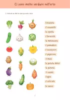 Vorschau - Arbeitsblätter - Gemüse / Verdure + il verbo avere/ das Verb haben (Italienisch) - Seite 1
