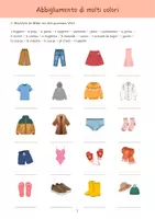 Vorschau - Arbeitsblätter - Kleidug + Farben, colori / Possessivbegleiter (italienisch) - Seite 1