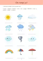 Vorschau - Arbeitsblätter - Wetter / il tempo + das Verb machen / il verbo fare (italienisch) - Seite 1