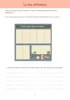 Vorschau - Arbeitsblätter - Wochentage / settimana + die Vergangenheit / il passato prossimo (italienisch) - Deckblatt