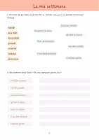 Vorschau - Arbeitsblätter - Wochentage / settimana + die Vergangenheit / il passato prossimo (italienisch) - Seite 1