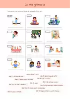 Vorschau - Arbeitsblätter - Tagesablauf / Hobbies / Aktivitäten + Adverbien der Häufigkeit (italienisch/italiano) - Deckblatt