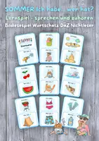 Vorschau - Spiele - 🌞🍧 Sommer Ich habe... wer hat? Nichtleser Wortschatz DaZ Lernspiel - Deckblatt