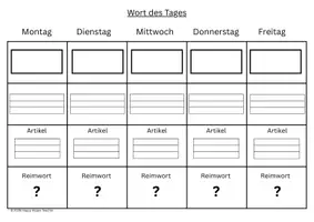 Vorschau - Arbeitsblätter - Wort des Tages - Differenzierte Vorlagen - Seite 2