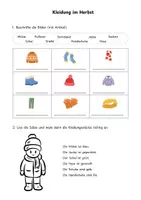 Vorschau - Arbeitsblätter - DAZ - Kleidung / Winter + Herbst - Deckblatt