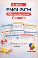 Vorschau - Stationenlernen - ZP 10 Englisch – Stationenlernen Canada - Deckblatt