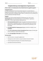 Vorschau - Arbeitsblätter - Klassenarbeit materialgestützte Argumentation Klasse 7/8 Social Media Verbot für Jugendliche ja oder nein - Seite 1